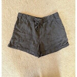 Gap Women’s Drawstring 100% Lyocell Black Casual Shorts, Size M